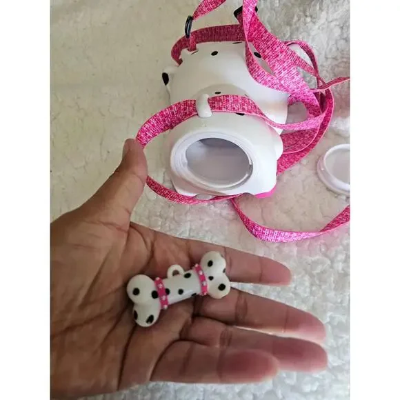 MGA LOL Surprise Biggie Pet Dog Piggie Bank Backpack White & Black 7" Dalmatian - Picture 15 of 16